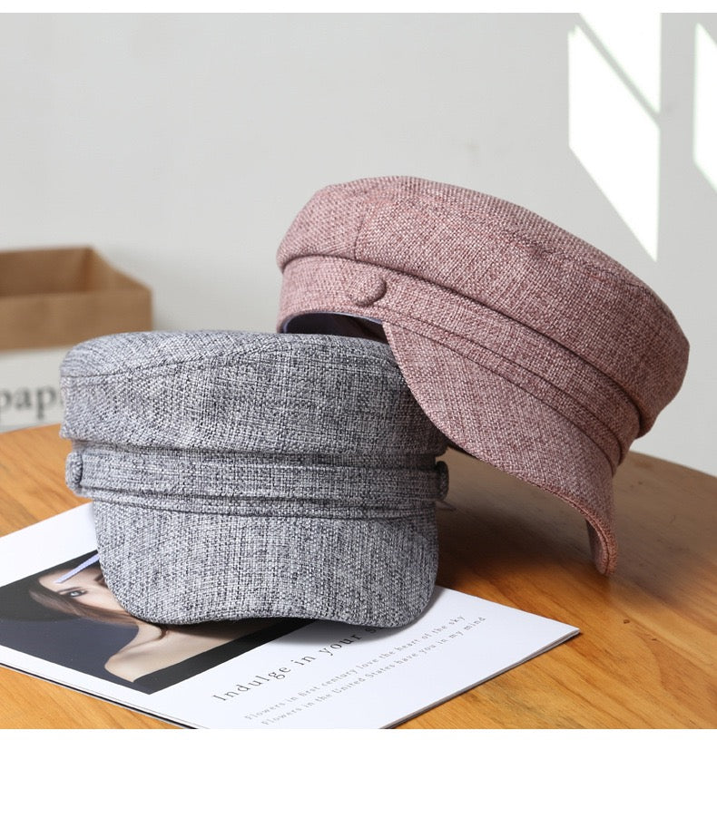 542 Spring/Summer Bowler Hat Women's Fashion Stylish Versatile Autumn/Winter Octagonal Outdoor Casual Sun Protection
